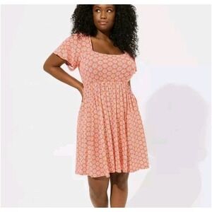 Super Soft By Torrid Womens Plus Size 1  Square Neck Skater Dress New